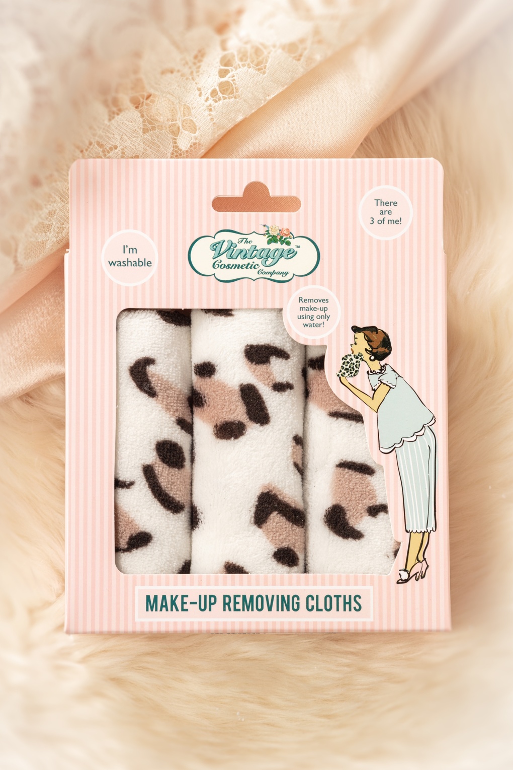 Schminktücher in Leopard von The Vintage Cosmetic Company