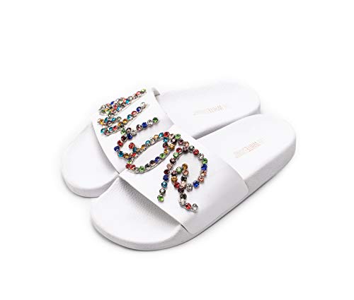 The White Brand Damen Amor Peeptoe Sandalen, Weiß (White White) von The White Brand