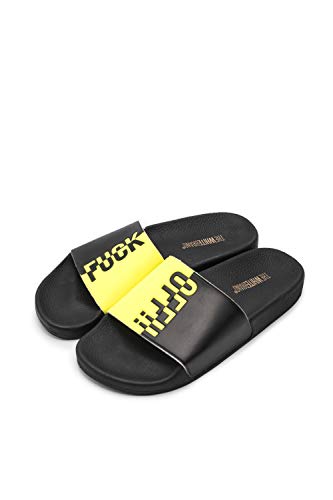 The White Brand Damen Fuck Off Peeptoe Sandalen, Gelb (Neon Yellow Neon Yellow), 38 EU von The White Brand