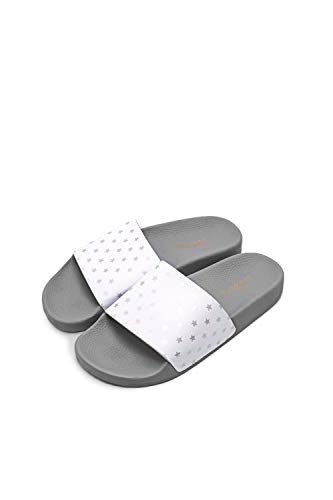 The White Brand Jungen Unisex-Kinder Mini Stars Peeptoe Sandalen, Silber (Silver Silver), 29 EU von The White Brand