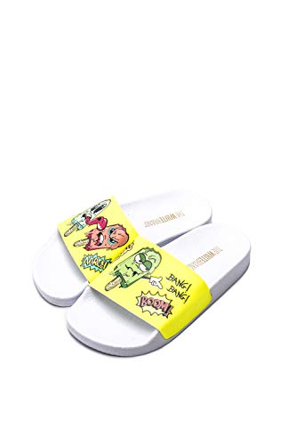 The White Brand Unisex-Kinder Polo Peeptoe Sandalen, Gelb (Neon Yellow Neon Yellow) von The White Brand