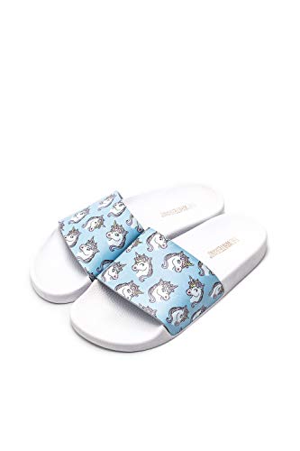 The White Brand Jungen Unisex-Kinder Unicorns Peeptoe Sandalen, Blau (Blue Blue), 31 EU von The White Brand