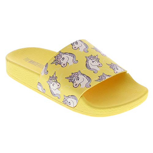 The White Brand Unicorns Peeptoe Sandalen, Blau (Yellow Yellow), 34 EU von The White Brand