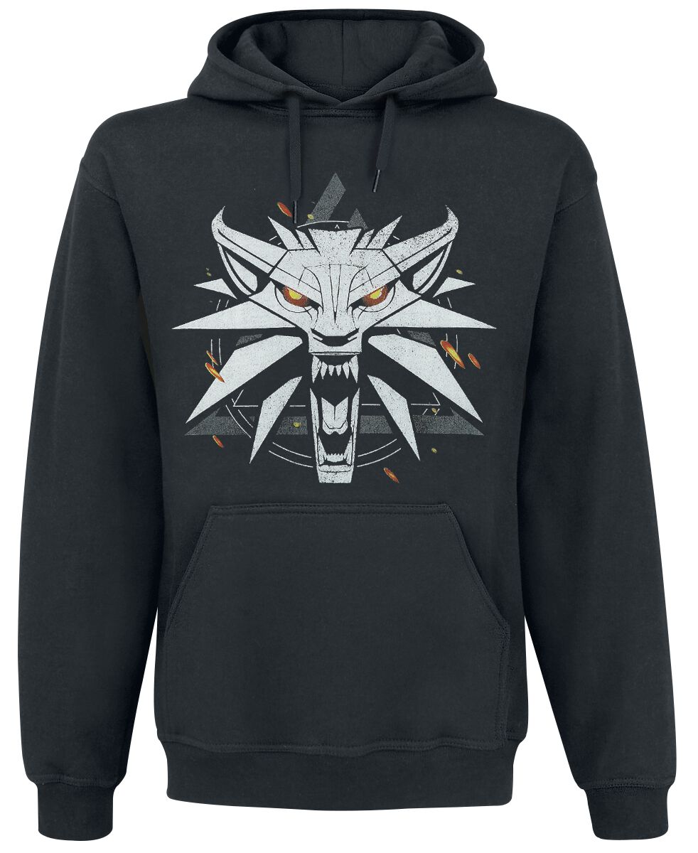 The Witcher - Gaming Kapuzenpullover - Medallion - S bis XXL - für Männer - Größe L - schwarz von The Witcher