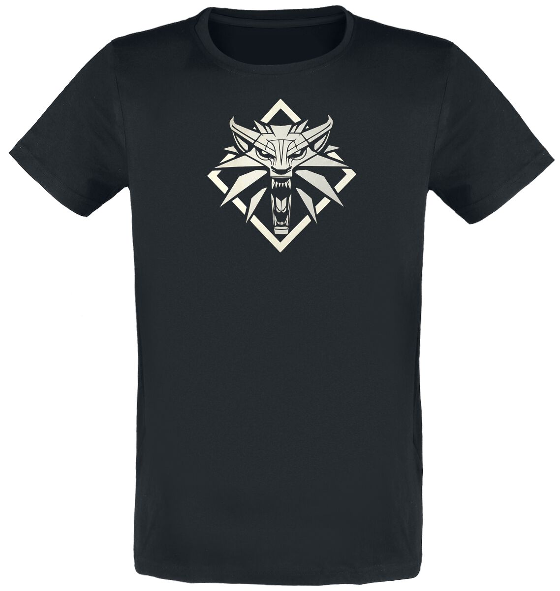 The Witcher - Gaming T-Shirt - Wolf Medallion - S bis XXL - für Männer - Größe M - schwarz von The Witcher