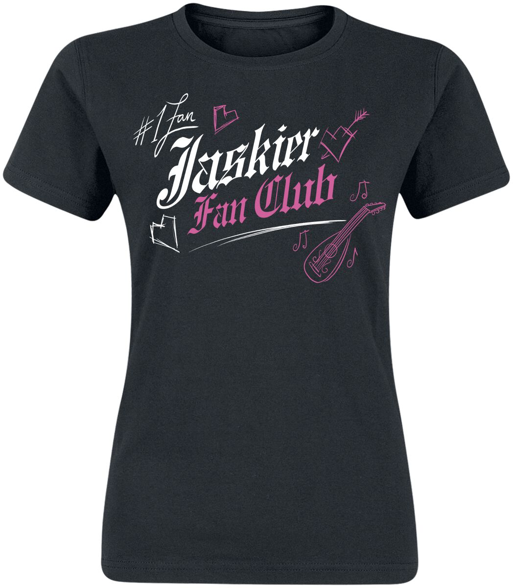 The Witcher T-Shirt - Jaskier Fan Club - S bis XXL - für Damen - Größe L - schwarz  - Lizenzierter Fanartikel von The Witcher