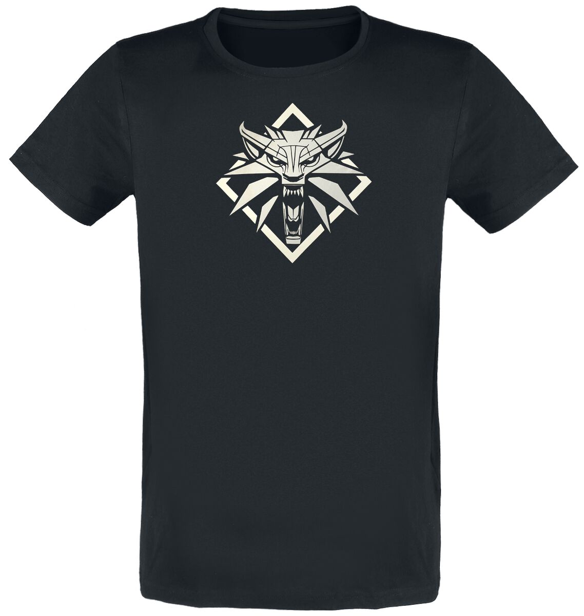 The Witcher Wolf Medallion T-Shirt schwarz in M von The Witcher