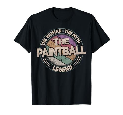 Die Paintball Legende Retro Airsoft Damen Paintball T-Shirt Die Paintball Legende Retro Airsoft Damen Paintball T-Shirt von The Woman The Myth The Legend All Hobbies