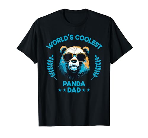 World's Coolest Dad Papa - Männer Vater Lustiger Panda T-Shirt von The Woof Wardrobe
