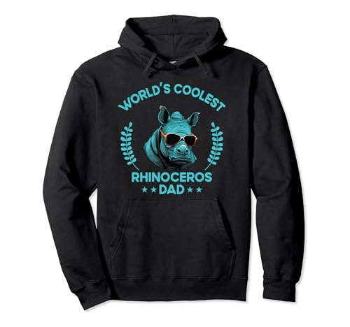 World's Coolest Dad Papa - Männer Vater Lustiges Nashorn Pullover Hoodie von The Woof Wardrobe