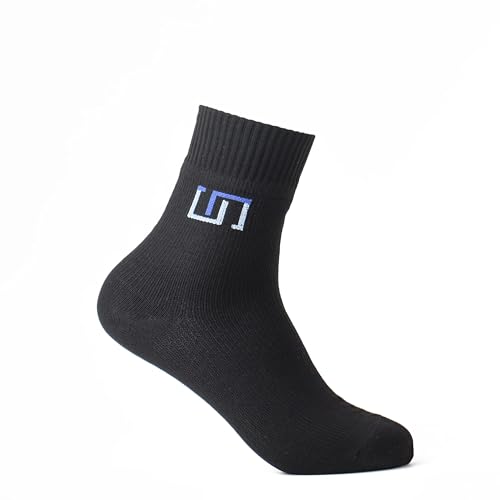 Socken ohne Leder, 100 % wasserdicht, atmungsaktiv, geruchshemmend für Ablution (Wudu) & Outdoor-Aktivitäten [Jet Black] [Unisex] - Schwarz - Medium von The Wudhu Socks