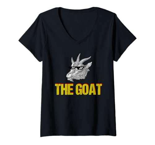 Damen Für die Ziegen, das größte o aller Zeiten T-Shirt mit V-Ausschnitt Damen Für die Ziegen, das größte o aller Zeiten T-Shirt mit V-Ausschnitt von The goated goat