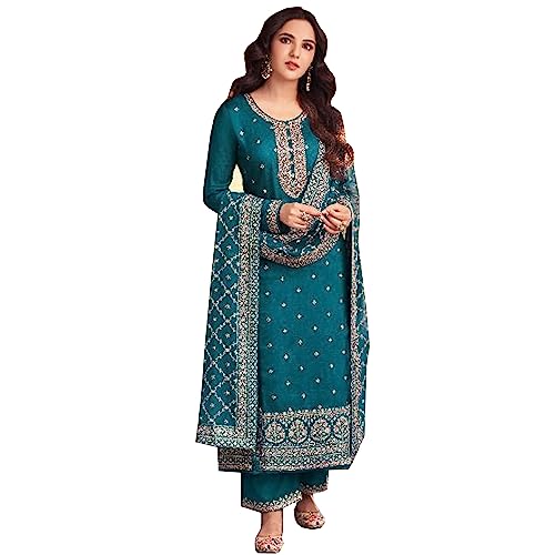 The kurti bazaar Damen Wear Stitched Heavy Designer Indian Pakistani Shalwar Kameez Palazzo Dupatta Suits, Wahl 8, 50 von The kurti bazaar