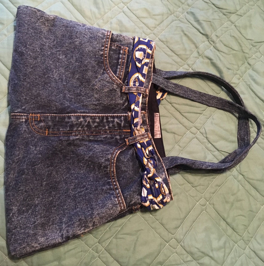 Vintage Jordache Jeans Blue Jean Schulter Tasche - Handtasche Tote & Us Airforce Stirnband Vintage Jordache Jeans Blue Jean Schulter Tasche - Handtasche Tote & Us Airforce Stirnband von TheABCStore