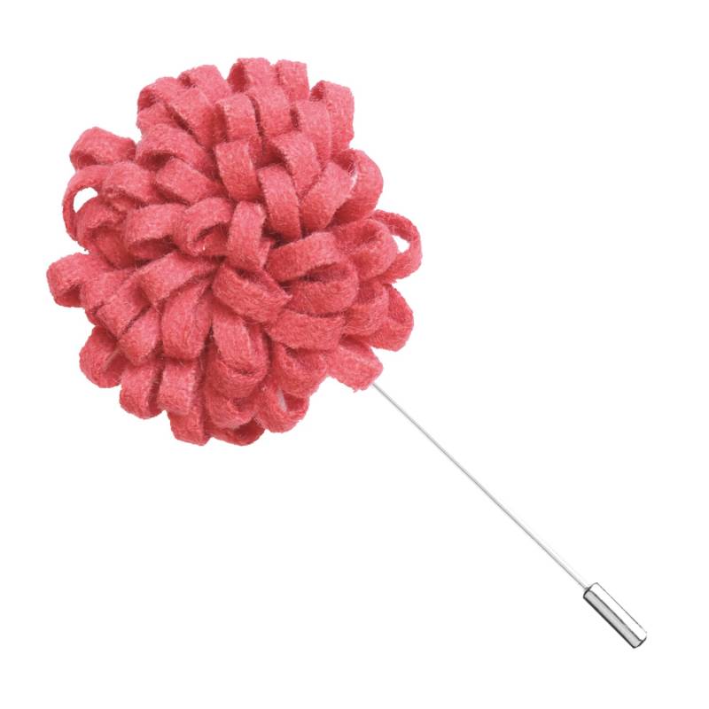 Pfirsich Schleife Filz Revers Blume Pin von TheAccessorizedMan