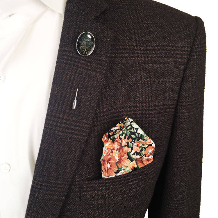 Schwarz Mit Silber Und Multi Colored Glitter Herren Anstecknadel von TheAccessorizedMan