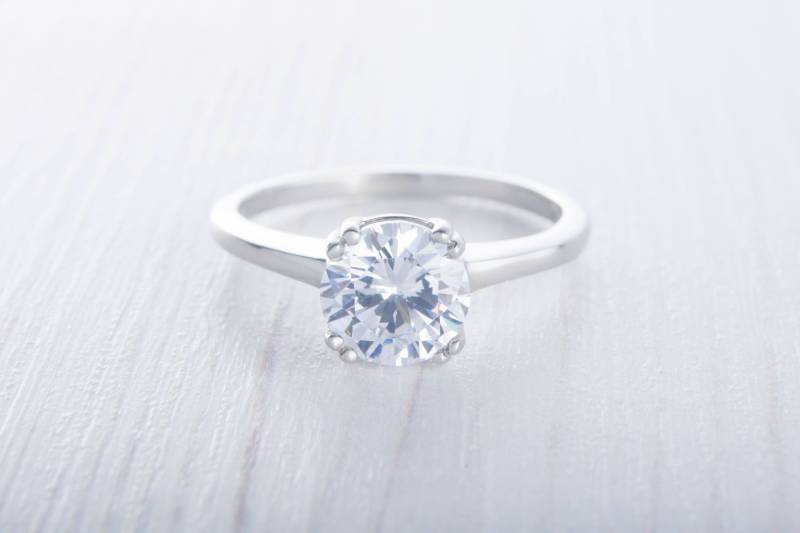 1.5 Karat Künstlicher Diamant Simulant Solitär Ring Aus Titan Oder Weißgold - Verlobungsring Ehering Handgefertigter von TheAladdinsCave