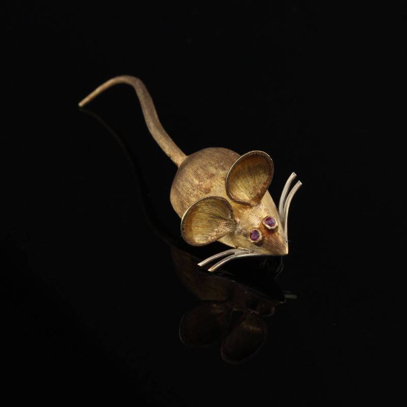 Vintage Retro 18K Gelbgold Maus Brosche Vintage Retro 18K Gelbgold Maus Brosche von TheAntiqueParlour