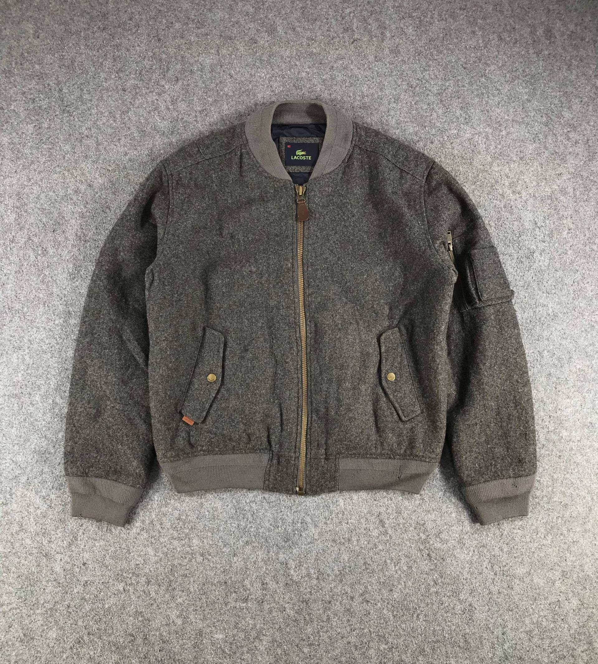 Vintage Lacoste Wolle Harrington Jacke Groß, Jacke, 90Er von TheArchiveGarments