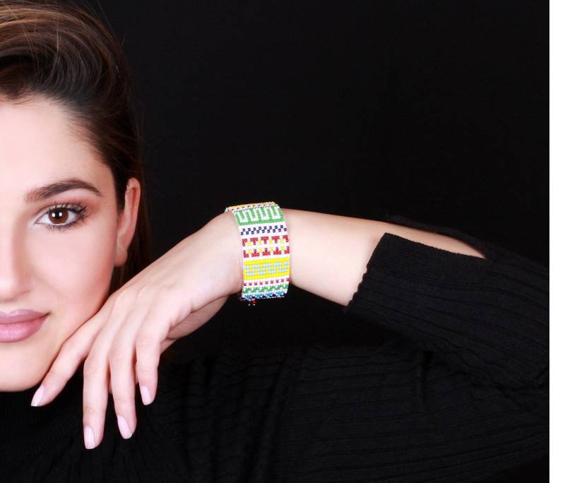 Bunte Perlen Manschette Armband - Statement Schmuck Für Sie Handgemachtes Geschenk Buntes Boho Bunte Perlen Manschette Armband - Statement Schmuck Für Sie Handgemachtes Geschenk Buntes Boho von TheArmenianGroup