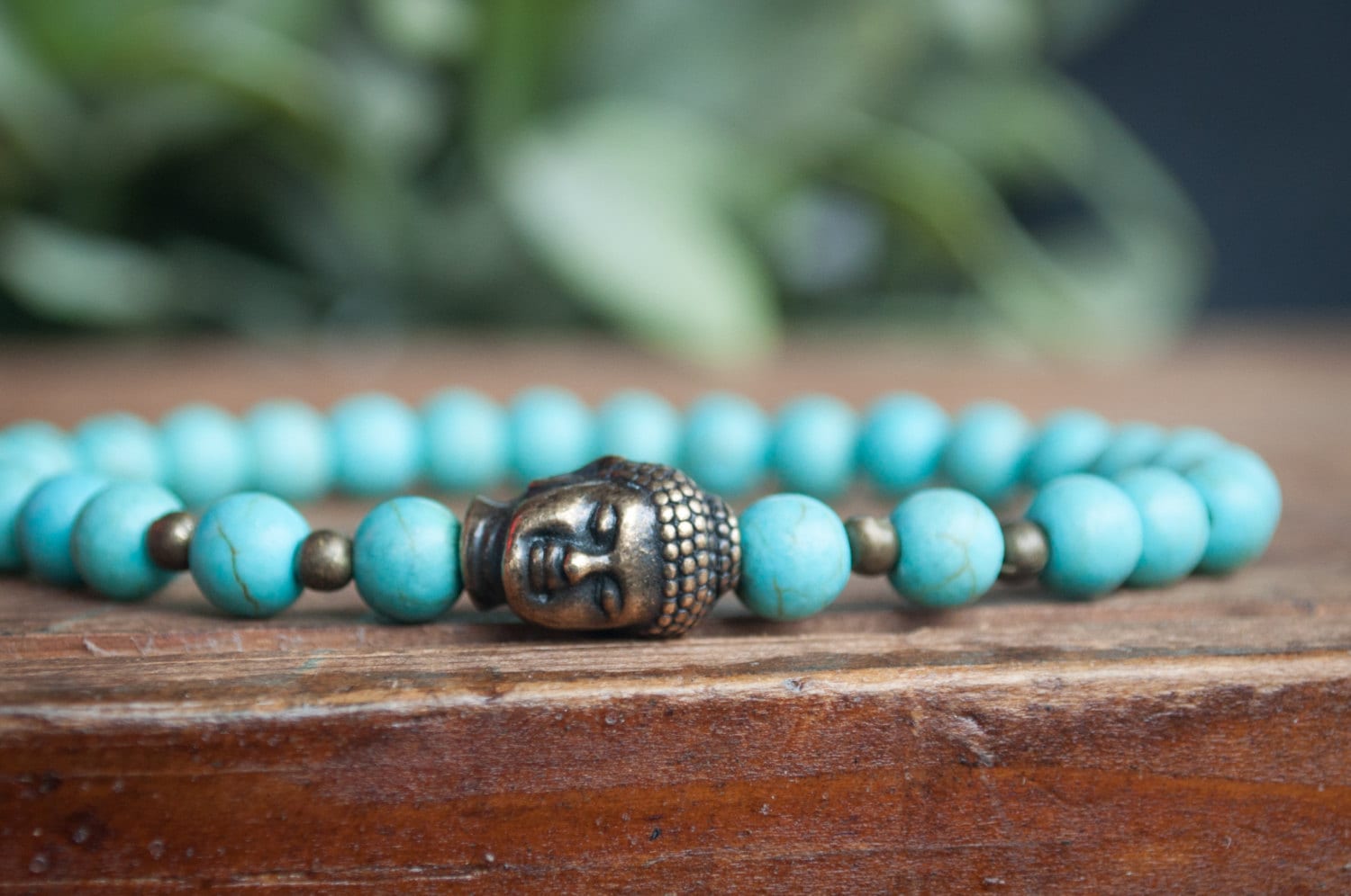 Türkis, Buddhaarmband, Türkis Buddha, Edelstein-Armband, Messing Yoga, Dehnbar Armband, Namaste Schmuck Türkis, Buddhaarmband, Türkis Buddha, Edelstein-Armband, Messing Yoga, Dehnbar Armband, Namaste Schmuck von TheArtHausStudios