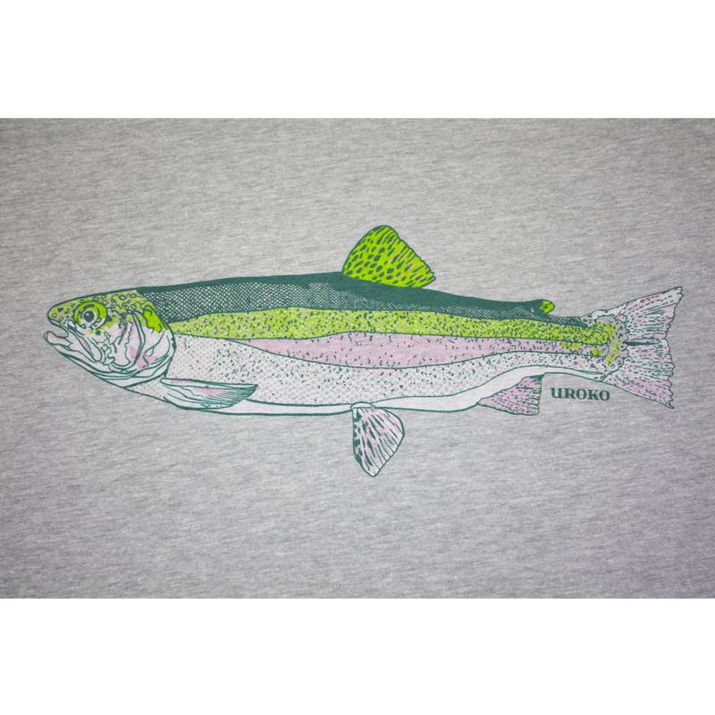 Rainbow Trout - Heather Grey T-Shirt Tagless Angeln Fisch Kanada Wyoming Montana Alaska Kalifornien Oregon Von Uroko Rainbow Trout - Heather Grey T-Shirt Tagless Angeln Fisch Kanada Wyoming Montana Alaska Kalifornien Oregon Von Uroko von TheArtSea