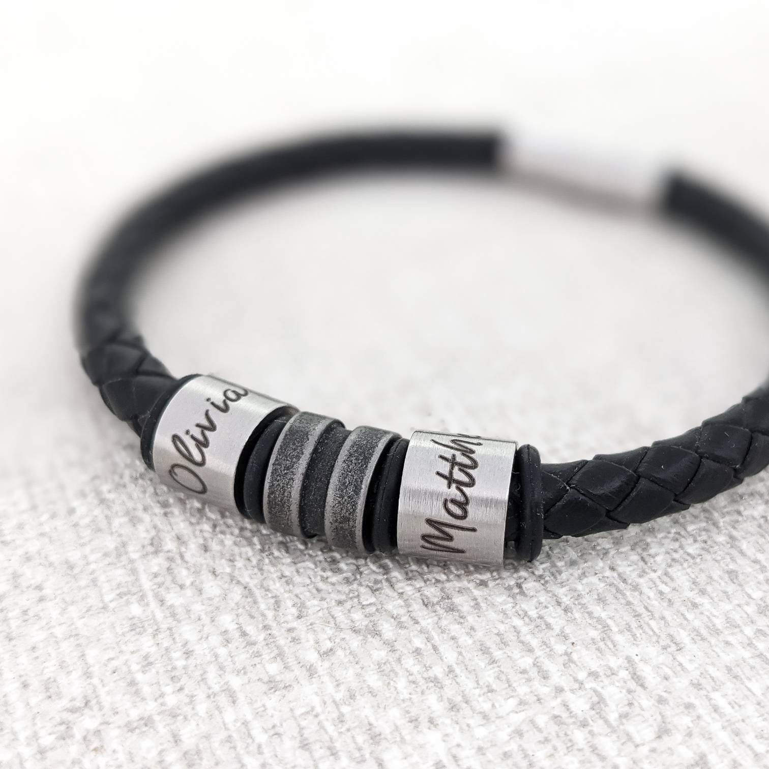 Personalisierte Armband Für Papa, Herren Leder Geschenke, Kinder Namen Ehemann Jubiläumsgeschenke, Geburtstagsgeschenk Vater Von Kindern von TheArtisanUK