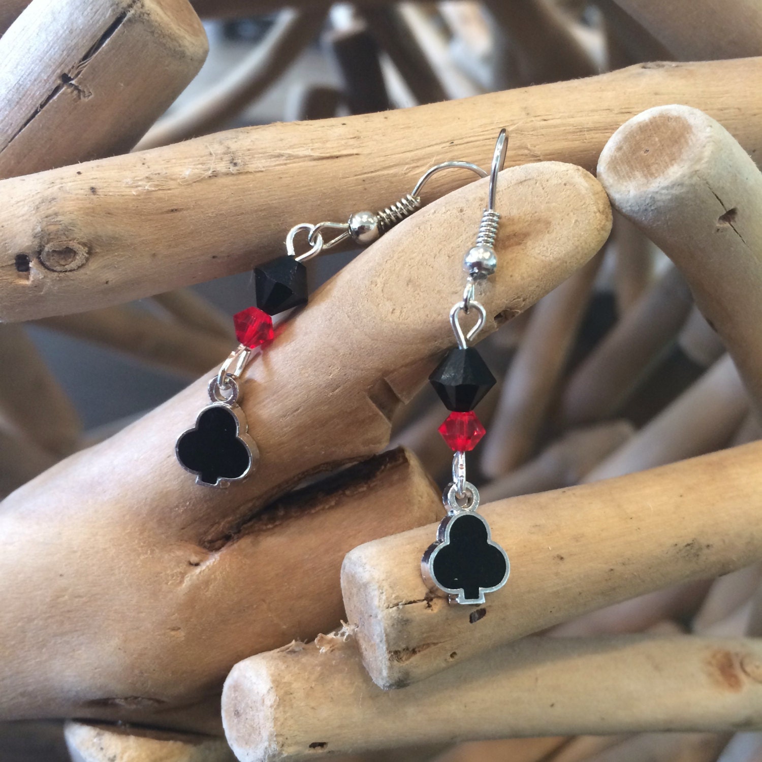 Club Ohrringe, Swarovski Card Suit Ohrringe von TheArtisticDabbler