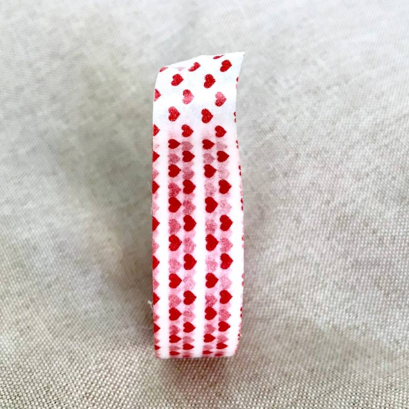 Weiß Rotes Herz - Washi Tape Dekoband 1 Rolle 10 M Lang 15 Mm Breit von TheAtticExchange
