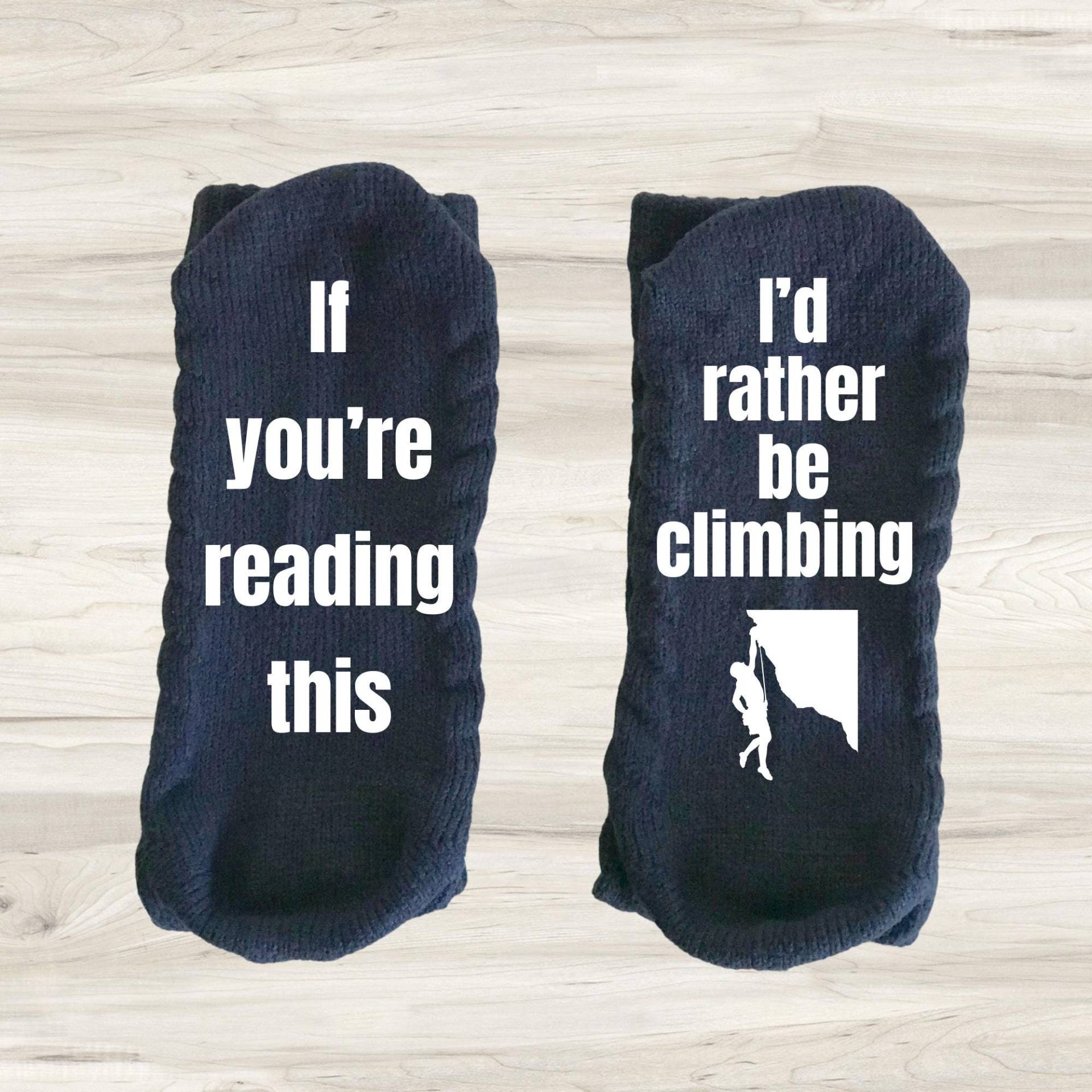 Wenn Sie Dies Lesen Können, Kletterer, Klettern, Geschenk, Socken, Halten, Kletterer Becher von TheAvenueGirls