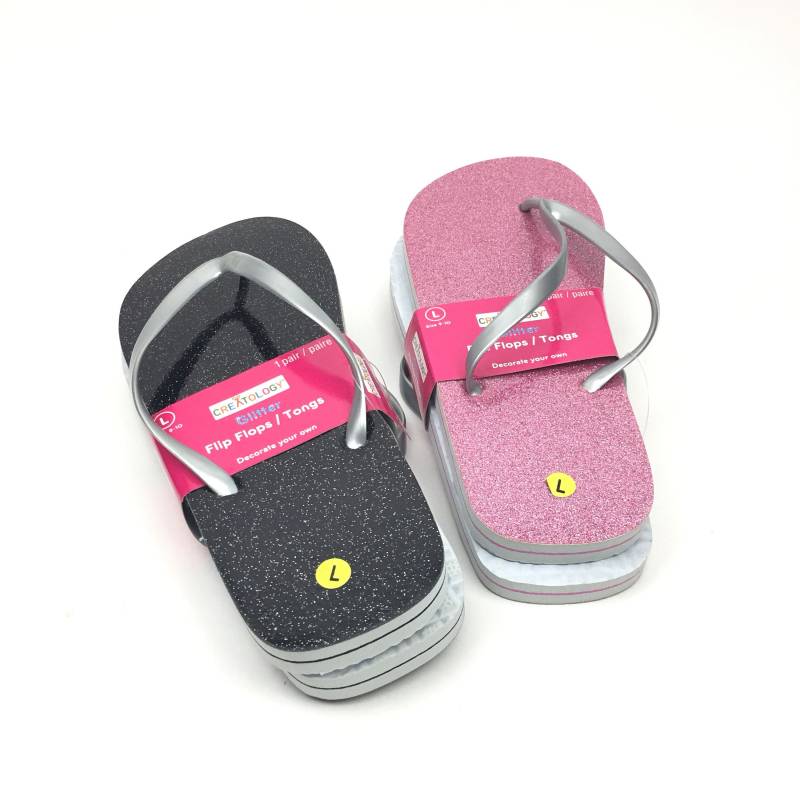 2 Packungen Creatology Schwarz Rosa Glitzer Flip Flops Zangen Dekorieren Sie Ihre Eigenen L 9-10 von TheAvenueProject