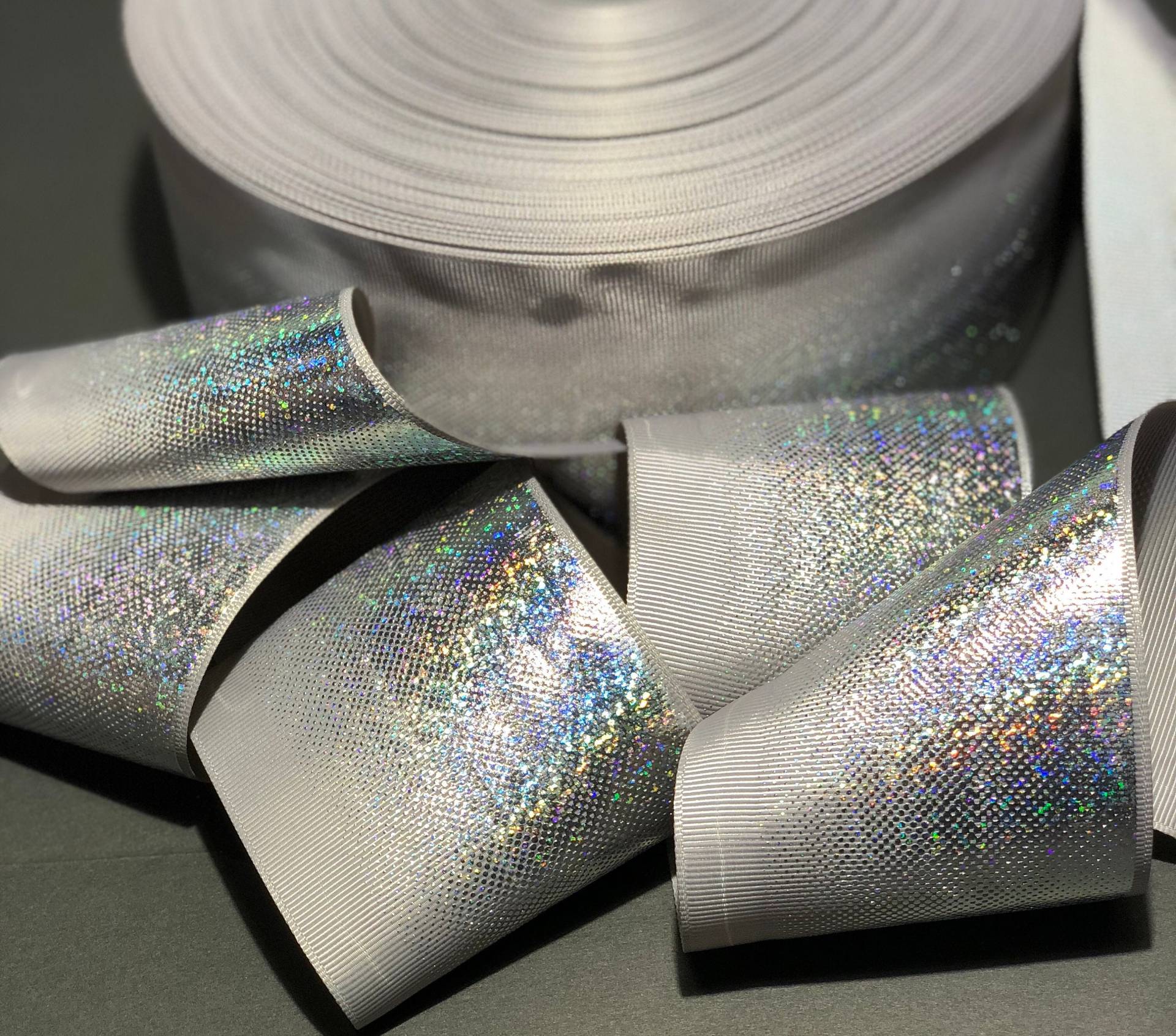 Silber Grau Hologramm Ombré Glitzer Designer Grosgrainband Grau Silber Grau Hologramm Ombré Glitzer Designer Grosgrainband Grau von TheAztecPony