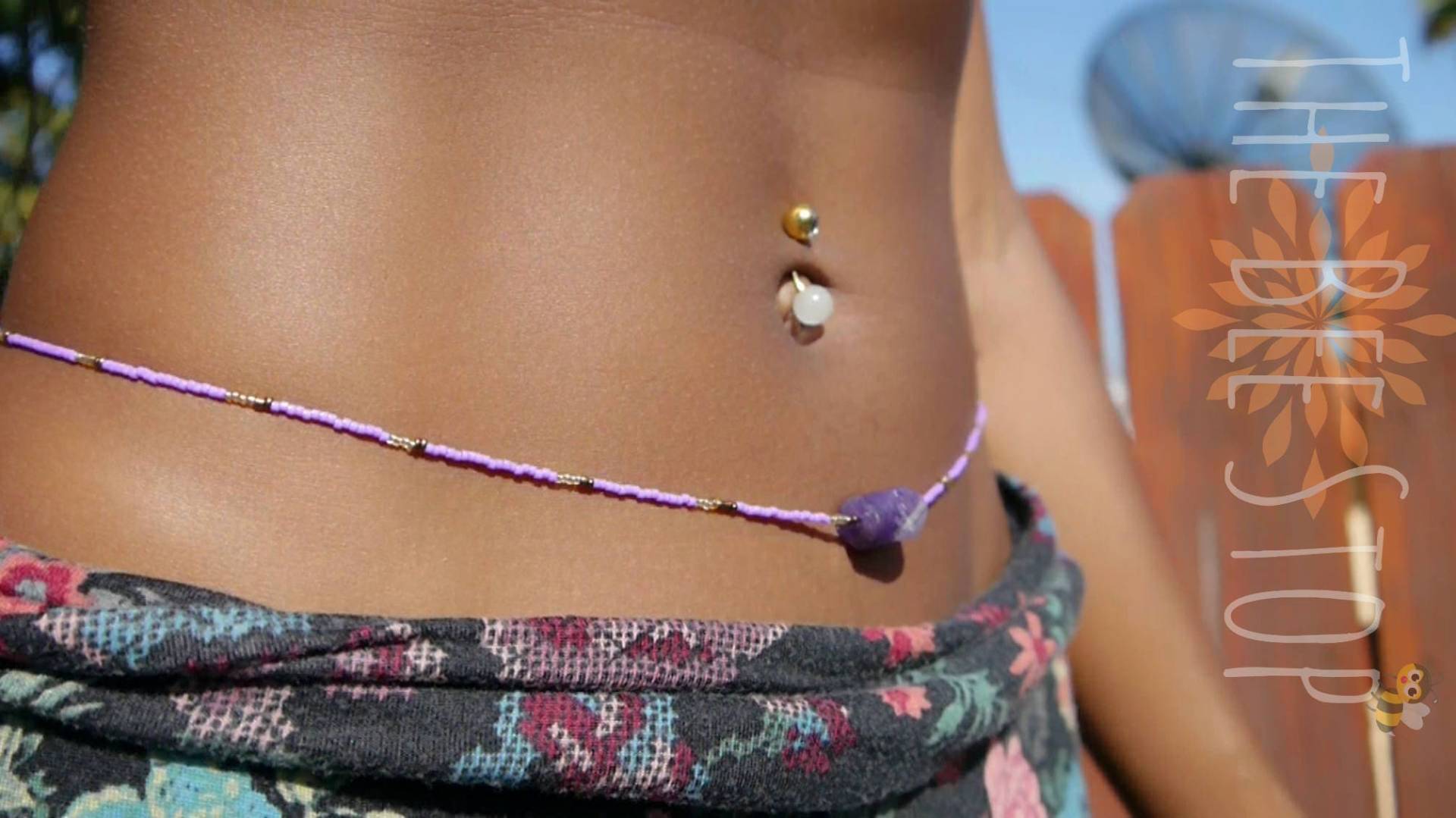 Amethyst Liebe ~》Taillenperlen | Edelstahl-Verschluss Bauch Perlen Bauchkette Körperschmuck Amethyst Liebe ~》Taillenperlen | Edelstahl-Verschluss Bauch Perlen Bauchkette Körperschmuck von TheBeeStop