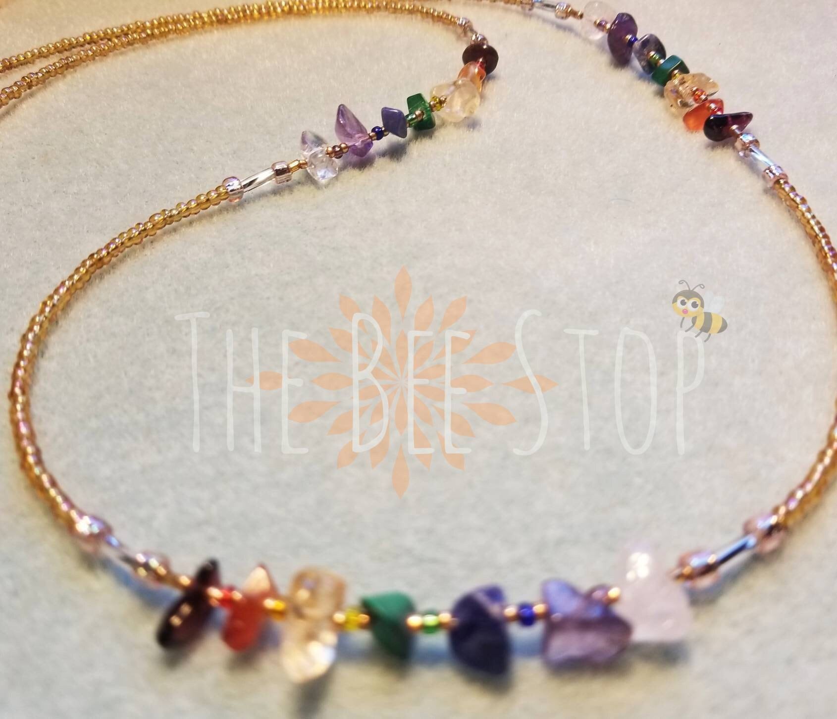 Chakra ~ 》Die Original-Chakra Taille Perlen | Granat, Karneol, Citrin, Malachit, Sodalith, Amethyst, Bergkristall Handarbeit Auf Bestellung Chakra ~ 》Die Original-Chakra Taille Perlen | Granat, Karneol, Citrin, Malachit, Sodalith, Amethyst, Bergkristall Handarbeit Auf Bestellung von TheBeeStop