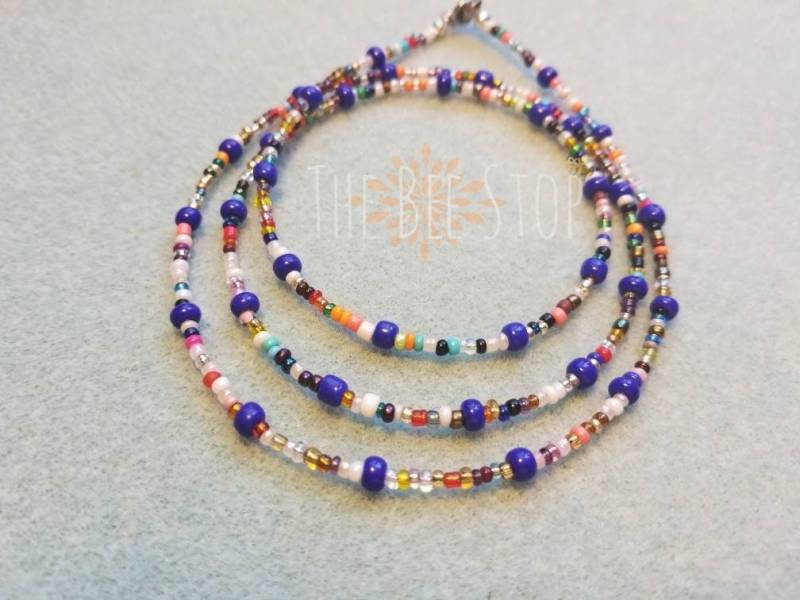 Chaotic Blau ~》Taillenperlen | Edelstahl-Verschluss Bauch Perlen Bauchkette Körperschmuck Taille Handarbeit Auf Bestellung Chaotic Blau ~》Taillenperlen | Edelstahl-Verschluss Bauch Perlen Bauchkette Körperschmuck Taille Handarbeit Auf Bestellung von TheBeeStop