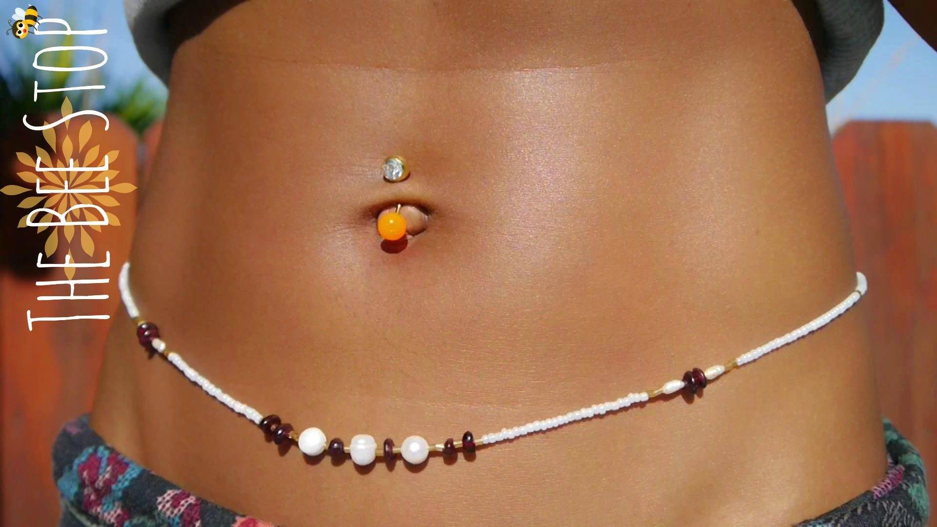 Garnet N' Pearls ~》Taillenperlen | Edelstahl-Verschluss Bauch Perlen Bauchkette Körperschmuck Taille Handarbeit Auf Bestellung Garnet N' Pearls ~》Taillenperlen | Edelstahl-Verschluss Bauch Perlen Bauchkette Körperschmuck Taille Handarbeit Auf Bestellung von TheBeeStop