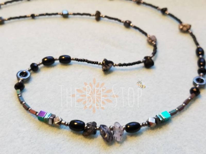 Schützen Sie Ihre ~》Taille Perlen | Schneeflocken Obsidian, Regenbogen Hämatit, Rutilquarz Schützen Sie Ihre ~》Taille Perlen | Schneeflocken Obsidian, Regenbogen Hämatit, Rutilquarz von TheBeeStop
