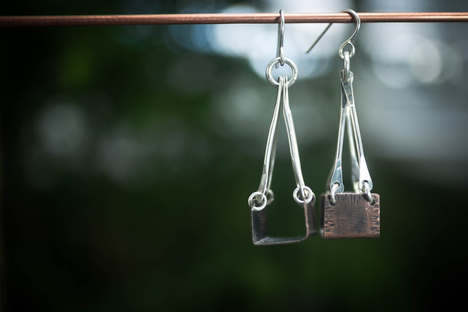 Ohrringe Aus Metall, Industrielle Modernen Schmuck, Kupfer Und Argentium Silber Gemischt Ohrringe Aus Metall, Industrielle Modernen Schmuck, Kupfer Und Argentium Silber Gemischt von TheBentMoon