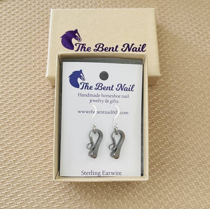 Hufeisen Nagel Ohrringe Auf Sterling Ohrhaken Hufeisen Nagel Ohrringe Auf Sterling Ohrhaken von TheBentNail
