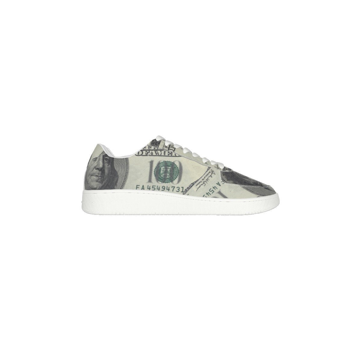 Geldschuh Fiat Ben Franklin Cash Green Herren Air Force Style Low Top Schuhe Turnschuhe von TheBjorlieCollection