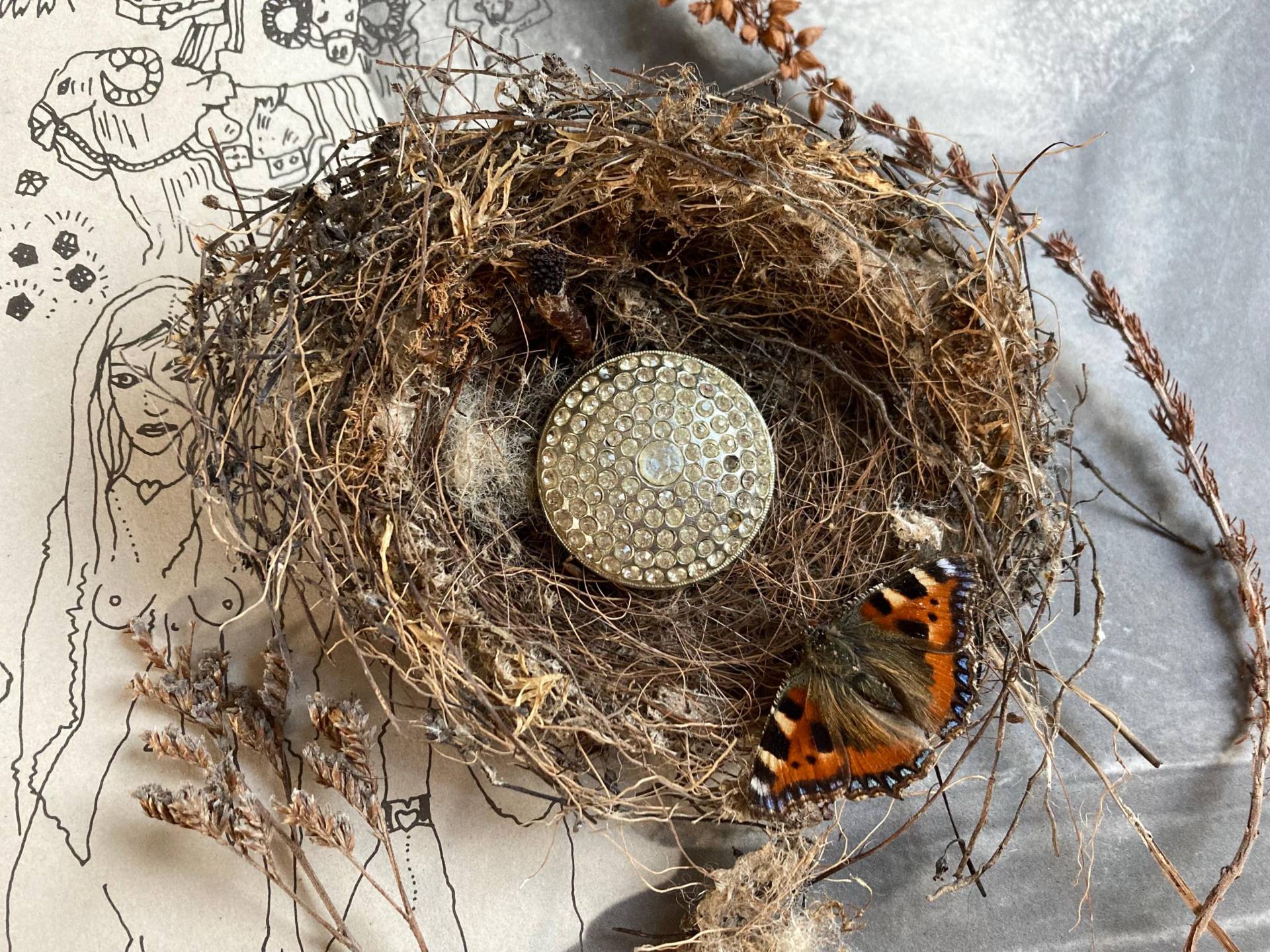 1920S-30S Deco Darling Strass Brosche/Modeschmuck von TheBlackCatVBoutique