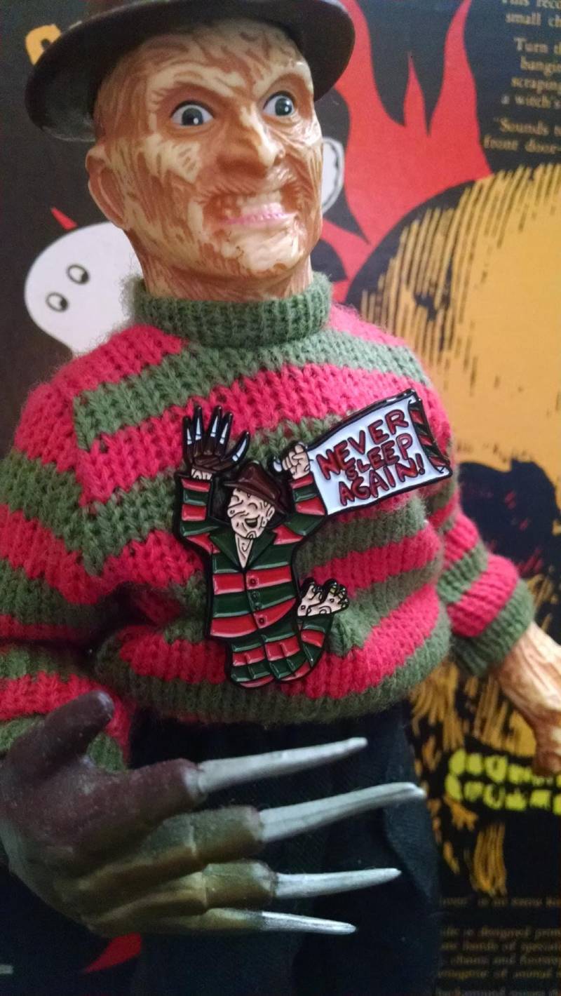 Never Sleep Again Freddy Krueger Nightmare On Elm Street 1.5"Soft Enamel Pin von TheBlackLagoonRoom