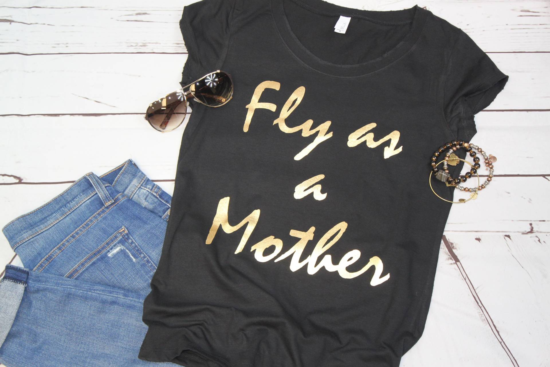 Als Mutter - Goldfolie Fliegen von TheBlingLabOC