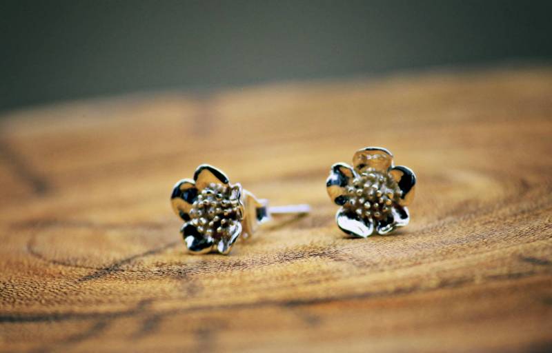 Ohrstecker Wild Rose - Massiv Silber Nootka Blume Geschenk Muttertag | S176 von TheBlissfulCo