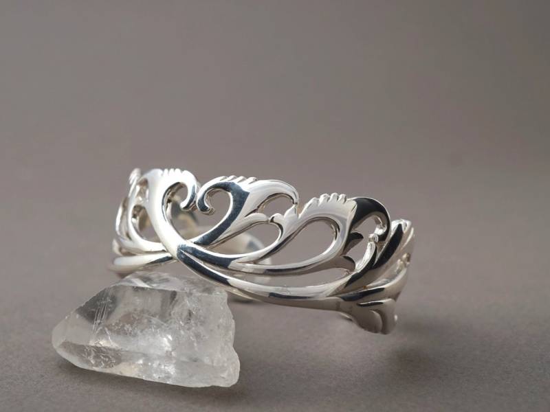 Sterling Silber Armspange - Jugendstil Armband Boho Schmuck Statement | 132S von TheBlissfulCo