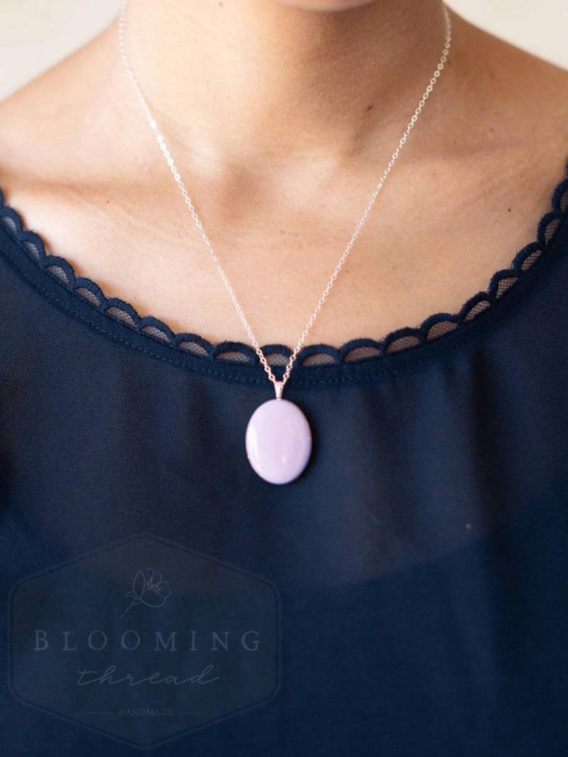 Große Oval Sterling Silber Medaillon - Erbstück Anhänger Stil Halskette von TheBloomingThread