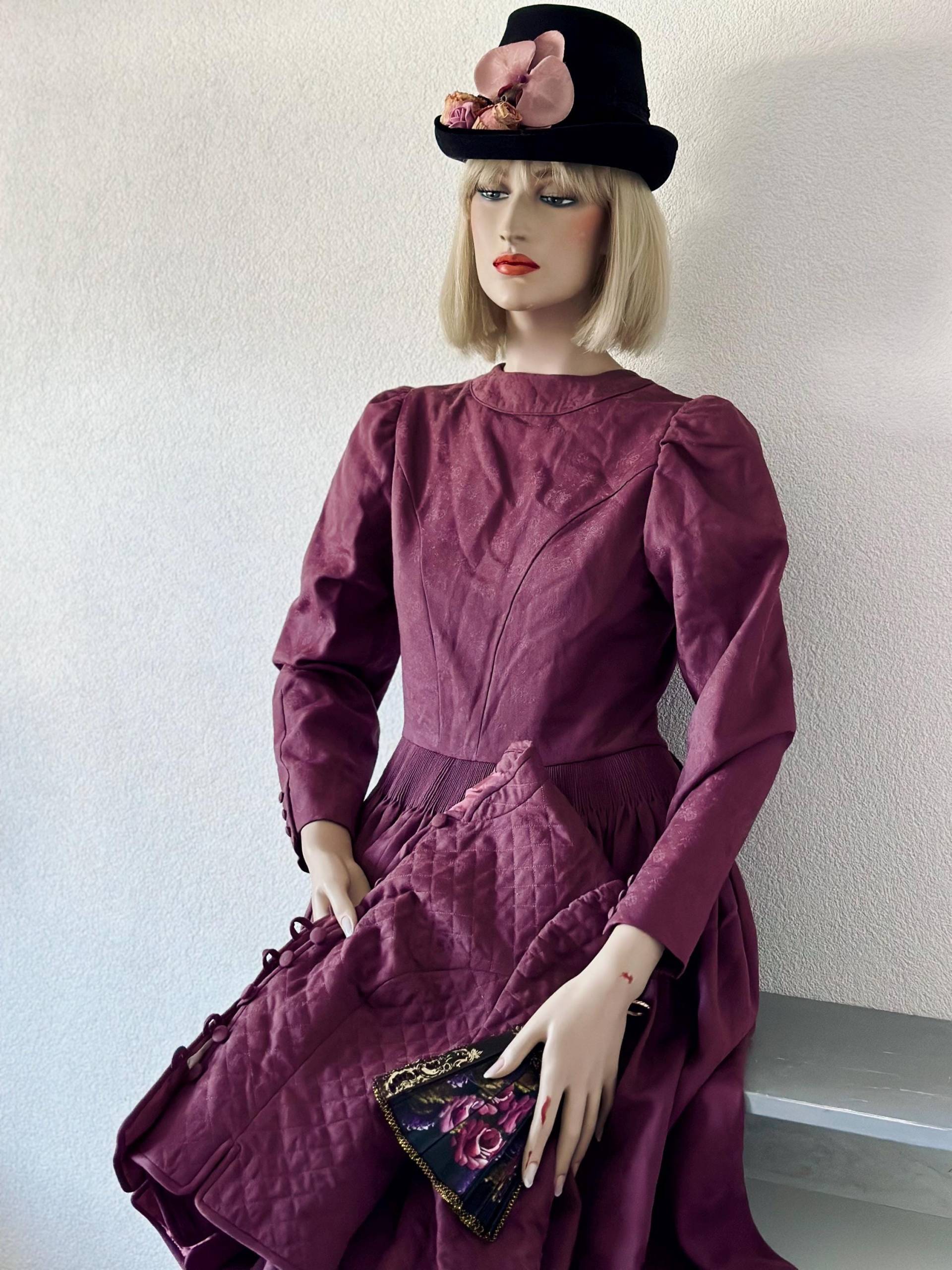 Vintage 1940S/1950S Dark Mauve Dress & Jacket - Unused von TheBlueCrowVintage