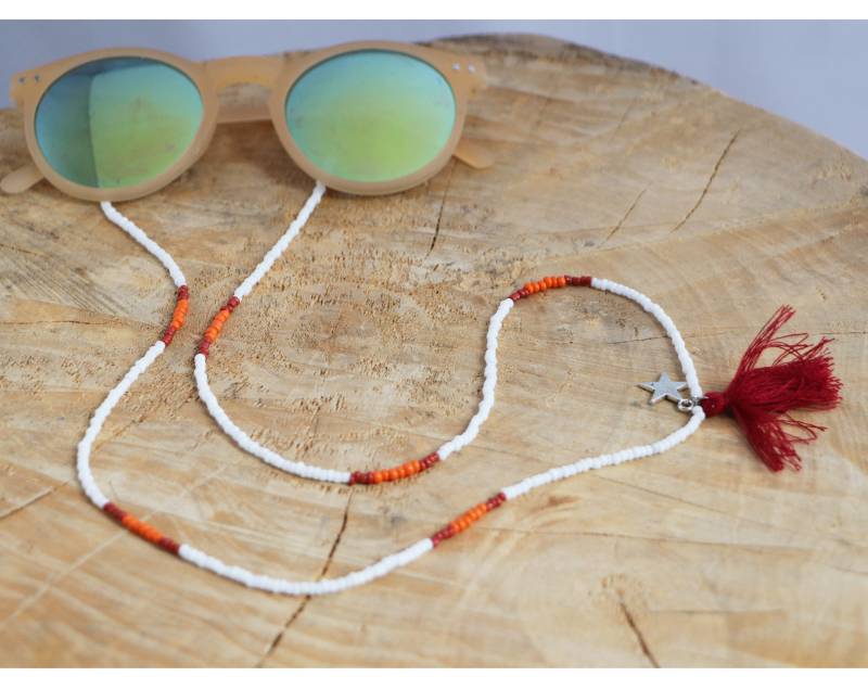 Perlen Brillenband Rocailles Brillenkette Mit Quaste Perlen Brillenband Rocailles Brillenkette Mit Quaste von TheBohoMinimalist