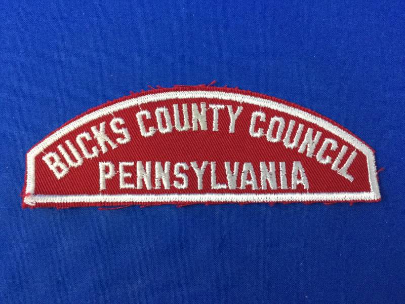 Boy Scout Bucks County Rat Rot/Weiß Streifen Schulter Patch Rws von TheBoyScoutCollector