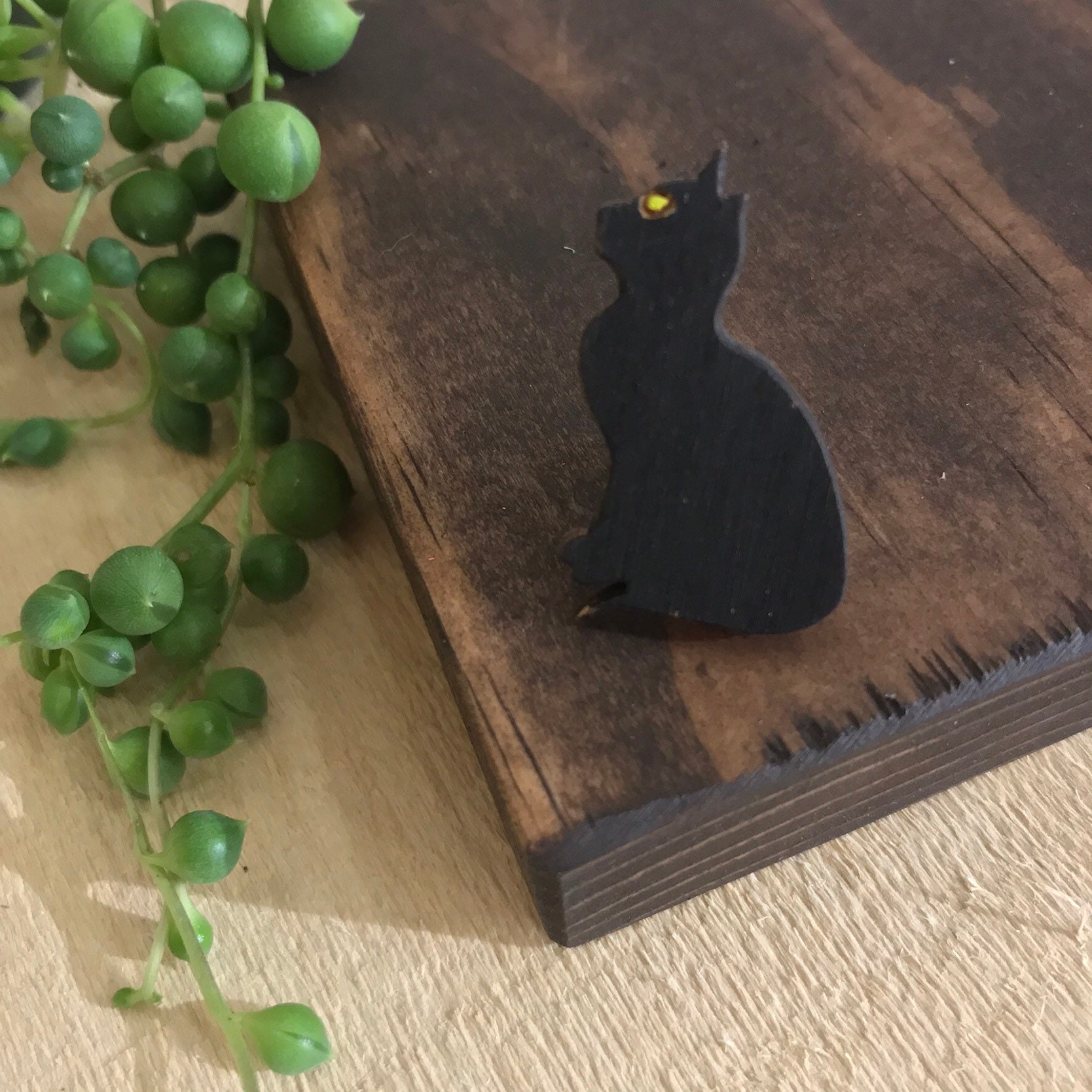 Katze Silhouette/Benutzerdefinierte Pet Portrait Zurückgefordert Holz Pin Die Tapferen Weichei Katze Silhouette/Benutzerdefinierte Pet Portrait Zurückgefordert Holz Pin Die Tapferen Weichei von TheBraveWimp